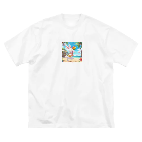 ビーチボールをするうさぎ Big T-Shirt