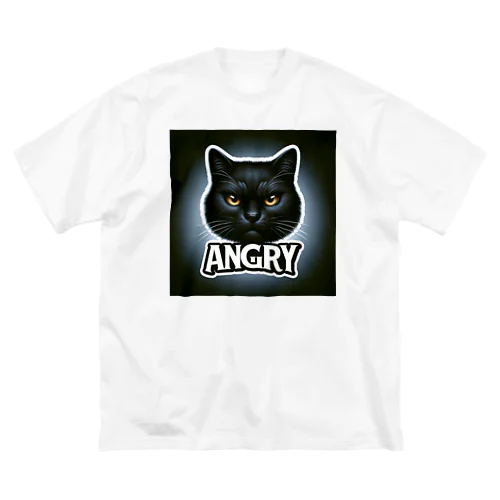 アングリー黒猫シリーズ ビッグシルエットTシャツ