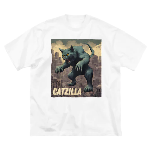 ゴジラになりたい猫 CATZILLA Big T-Shirt