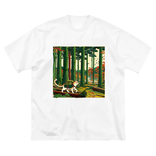 浮世絵猫野営６ Big T-Shirt