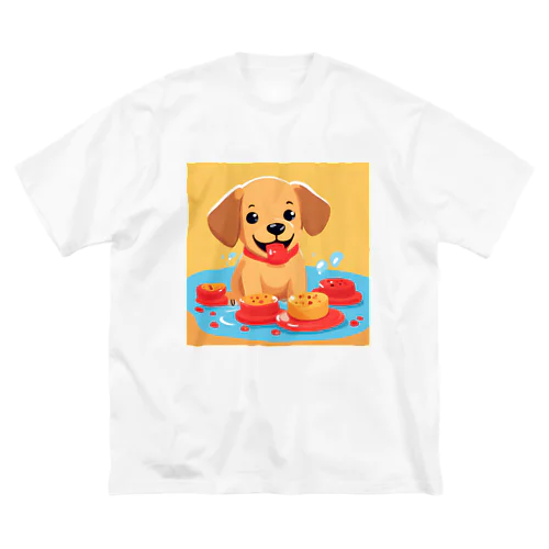 スイーツが大好きな子犬 Big T-Shirt