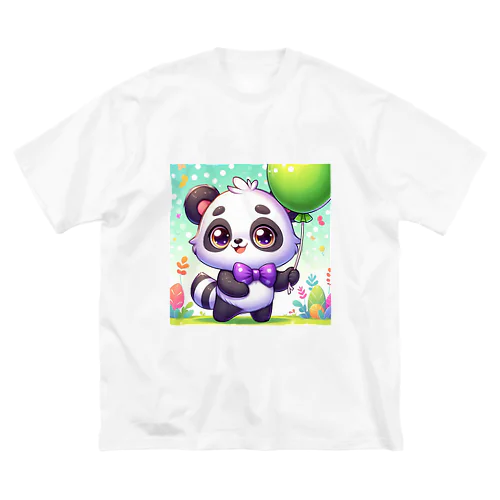 cute panda ビッグシルエットTシャツ