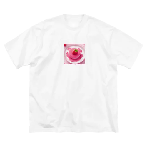 ピンクストロベリーかわいいプリン ビッグシルエットTシャツ