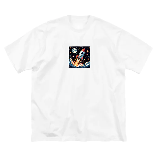 ドット絵ロケットさん ビッグシルエットTシャツ