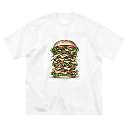 ゾウさんのハンバーガー ビッグシルエットTシャツ