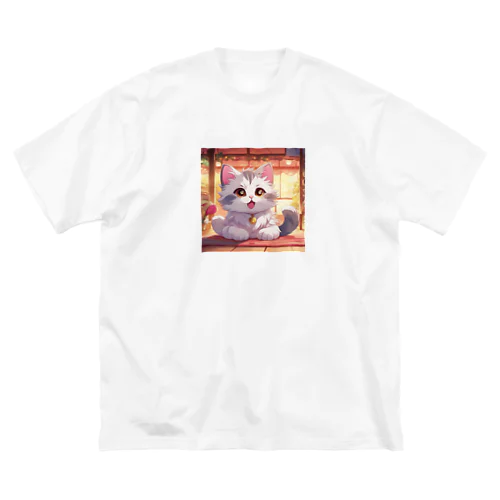 夕焼けにゃんにゃん ビッグシルエットTシャツ