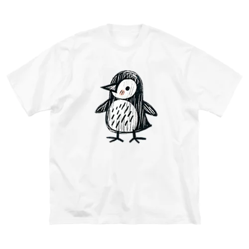 ペンギンくん【大人気の粗絵シリーズ】 ビッグシルエットTシャツ