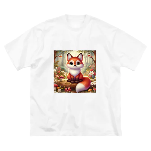 beautiful fox ビッグシルエットTシャツ