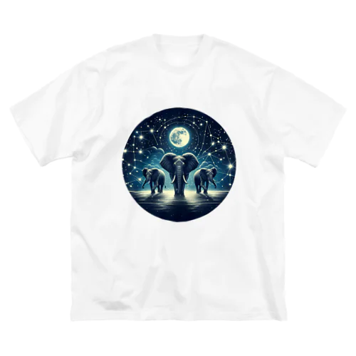 Night  Elephant Symphonic ビッグシルエットTシャツ