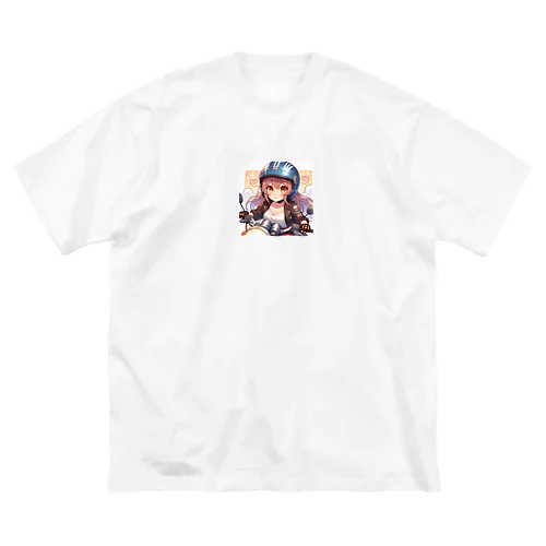 バイク女子　ばくおん!!系 ビッグシルエットTシャツ