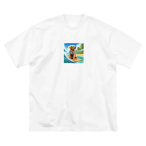 ワンちゃんサーファー ビッグシルエットTシャツ