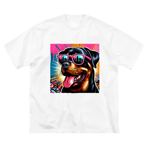 PINK GD ピンクのグラサンをかけたワンコグッズ Big T-Shirt