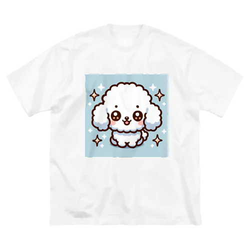 【ステッカー】ふわもこワンコ - にっこりver ビッグシルエットTシャツ