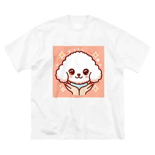 【ステッカー】ふわもこワンコ - 神！ver ビッグシルエットTシャツ