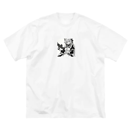 闘う猫メイド🐾1 ビッグシルエットTシャツ