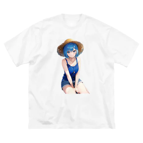 華麗なる青髪美少女 ビッグシルエットTシャツ