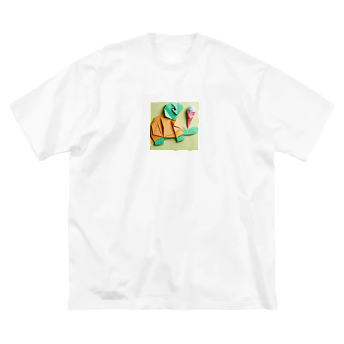 ice meets オリガミカメ ビッグシルエットTシャツ