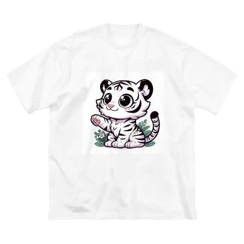 ほわいとたいがー ビッグシルエットTシャツ