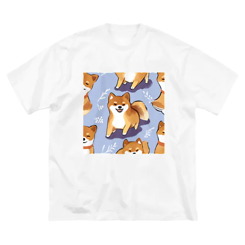 かわいい柴犬グッズ ビッグシルエットTシャツ