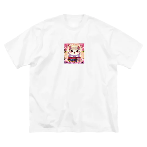 読書推進ハム～ ビッグシルエットTシャツ