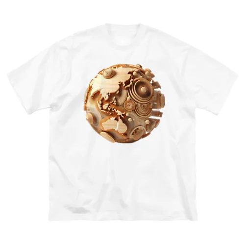 "Wooden Earth" ビッグシルエットTシャツ