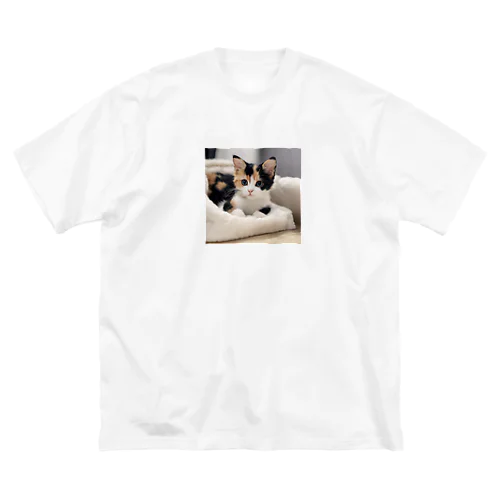 愛らしい子猫ちゃん ビッグシルエットTシャツ