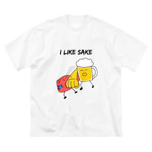 I like SAKE ビッグシルエットTシャツ