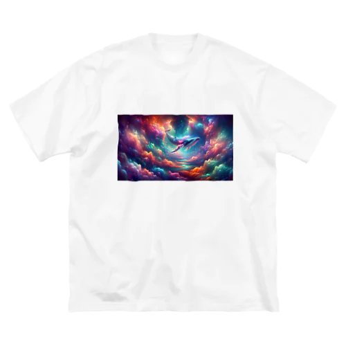 " Whale Swimming in the iridescent clouds (1) " 　( 彩雲の中を泳ぐクジラ (1) ) Big T-Shirt