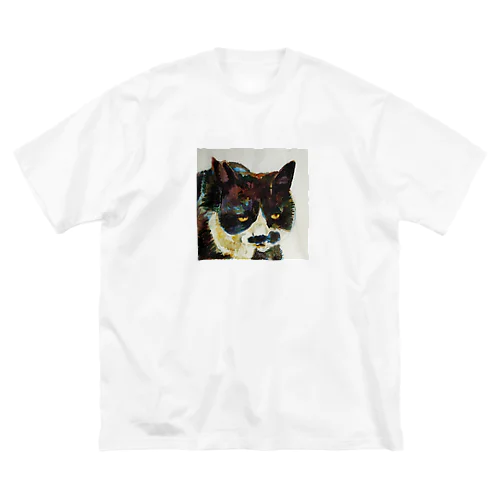 渋い猫 ビッグシルエットTシャツ