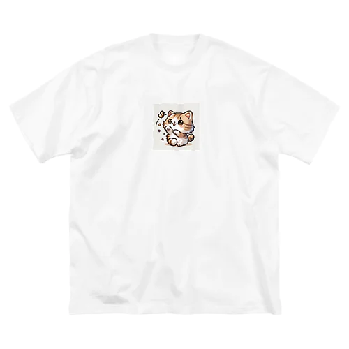 可愛い子猫のイラスト ビッグシルエットTシャツ