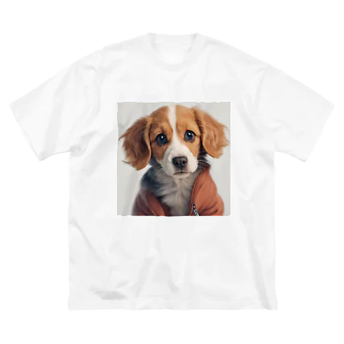 かわいい　犬 ビッグシルエットTシャツ