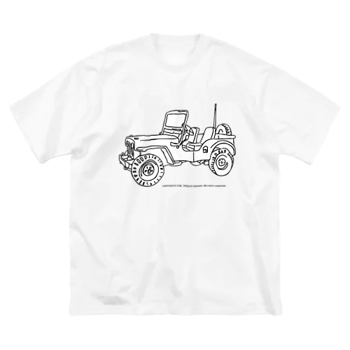 Jeep イラスト ライン画 Big T-Shirt