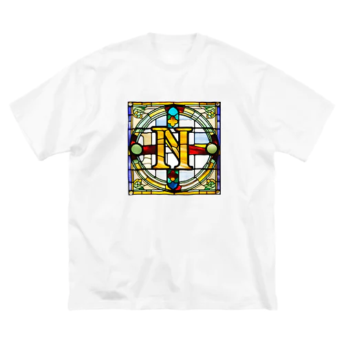 stained glass N ビッグシルエットTシャツ