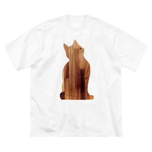 おすわり猫シルエット ビッグシルエットTシャツ