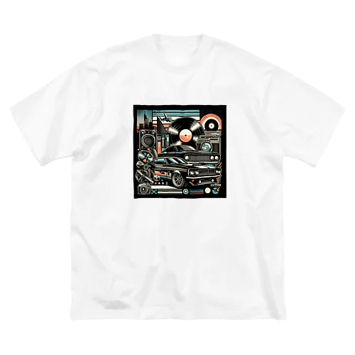 車とレコード Big T-Shirt