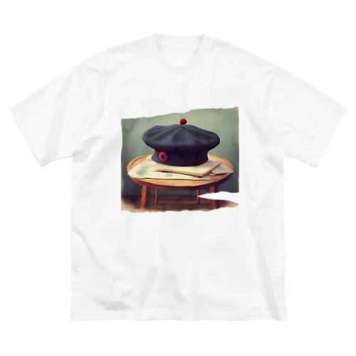 【アート】レトロかわいいベレー帽💗 Big T-Shirt