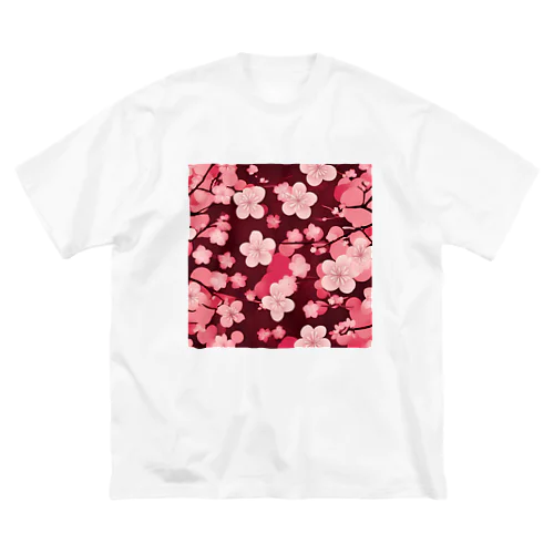 桜の花びら ビッグシルエットTシャツ