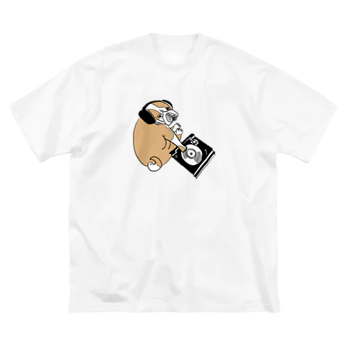 Pug As DJ ビッグシルエットTシャツ