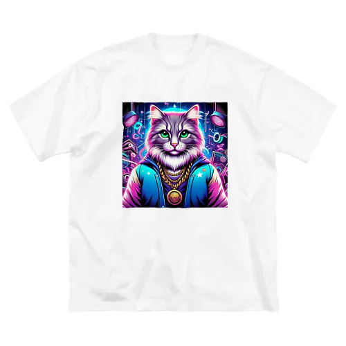 イケ猫DJ ビッグシルエットTシャツ