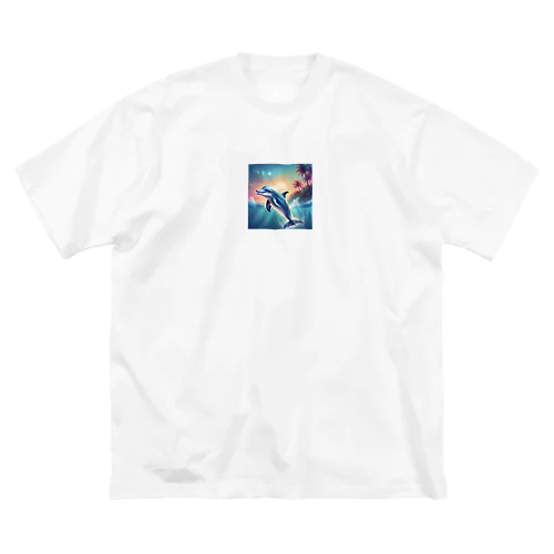 水面を跳ねるイルカ Big T-Shirt