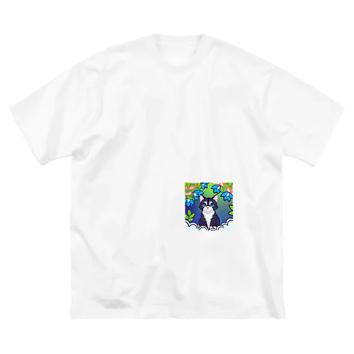 flowers and black cat Big T-Shirt