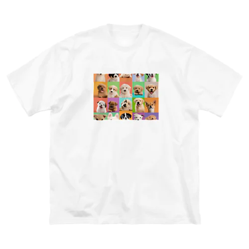 子犬大集合 ビッグシルエットTシャツ