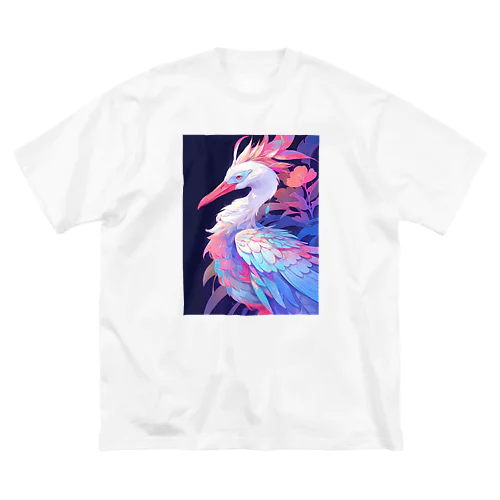 鮮やか鶴鳥　エンジェル717 2065 ビッグシルエットTシャツ