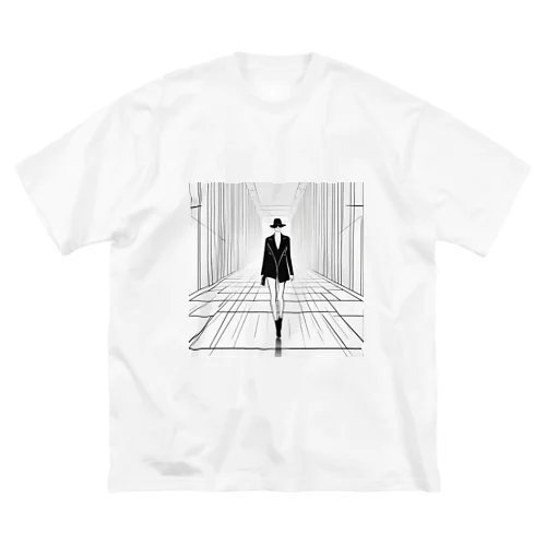 歩く人 ビッグシルエットTシャツ