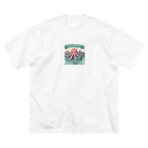 まいにちタコ🐙 ビッグシルエットTシャツ