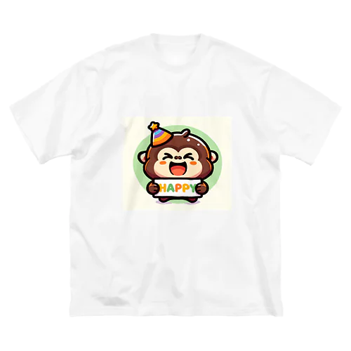 happyゴリラ ビッグシルエットTシャツ