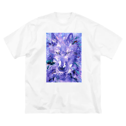 雪消月の紫 ビッグシルエットTシャツ