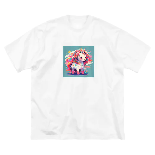 カラフルなユニコーン ビッグシルエットTシャツ