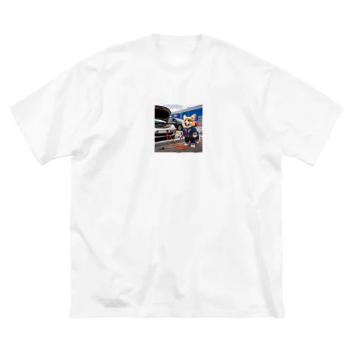 車のバッテリーがあがって、立ち往生しているコーギー Big T-Shirt