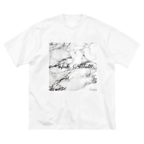 Infinite Atlantis (white marble) ビッグシルエットTシャツ